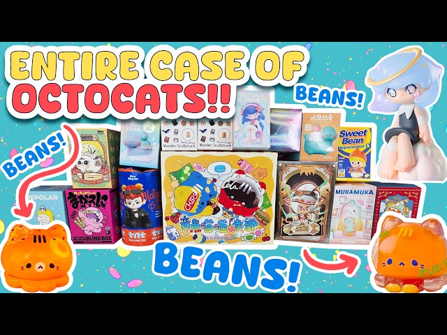 Opening A Full CASE of OCTO KITTY BEANS! | Blind Box Unboxing