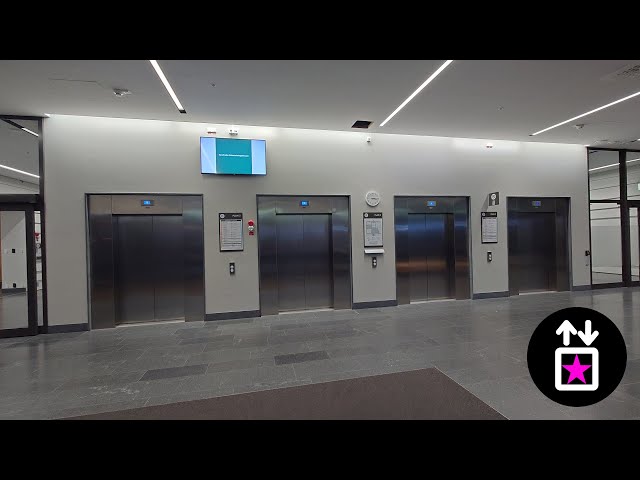 4x 2014 OTIS Gen2 MRL-Traction Elevators @ Nya Karolinska Hospital, Solna, Sweden!