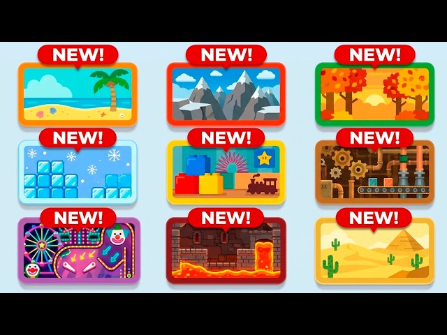 NSMB DS ALL Themes! Super Mario Maker 2 Course Experiment!