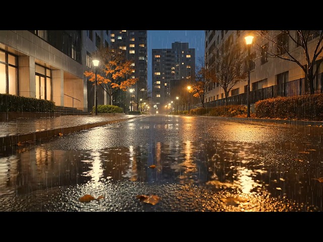 🌧️ Rain Sounds for Sleeping 24/7 | City Park Rain Ambience for Sleep, Study & Anxiety Relief