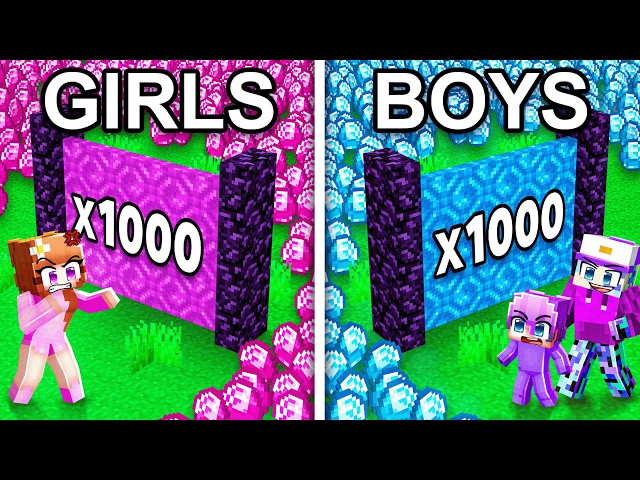BOYS vs GIRLS Multiplicator in Minecraft...