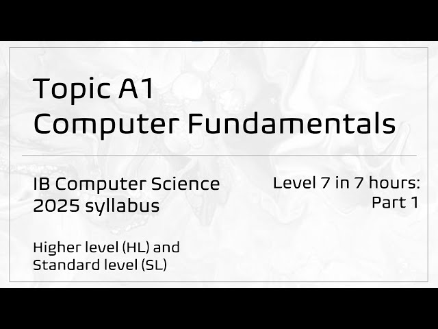 Topic A1: Computer Fundamentals | IB Computer Science (2025 syllabus)