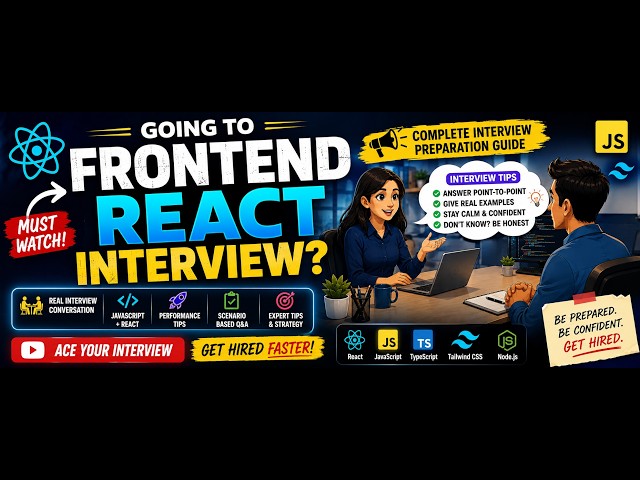 Going for a React Interview? MUST WATCH 🚀 Real Frontend Mock Interview 2026 #ReactInterview #ReactJS