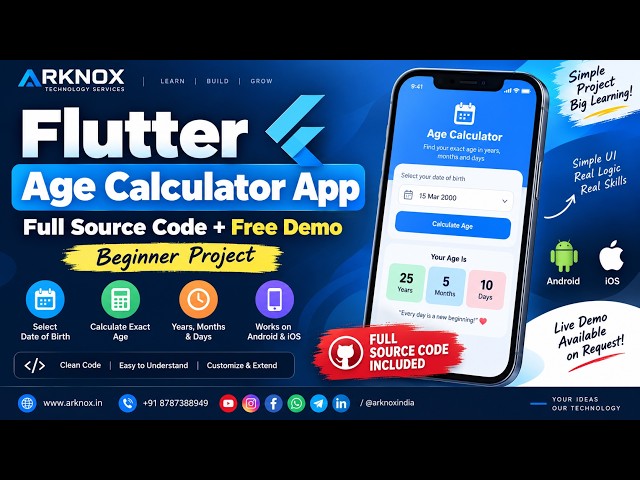 Build an Age Calculator App in Flutter | Full Source Code Included
