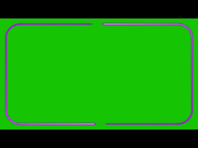 Purple Neon Border Green Screen Overlay Motion Graphics 4K 30fps Copyright Free