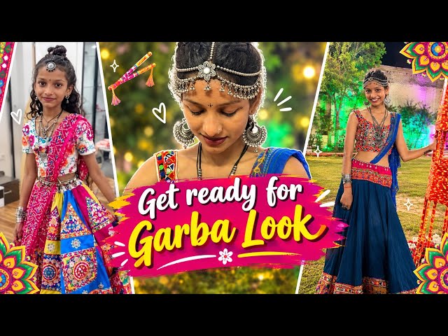 Vaishnavi aur mene liya garba look 😍 vlog 