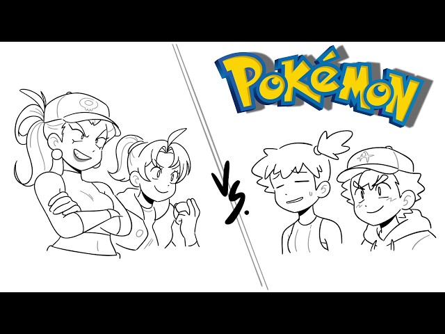 Delia & Jessie Challenge Ash & Misty! (Pokemon Comic Dub)