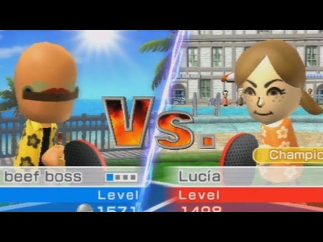 Poofesure Compilation - Beef Boss vs. Lucia in Wii Sports Resort Table Tennis