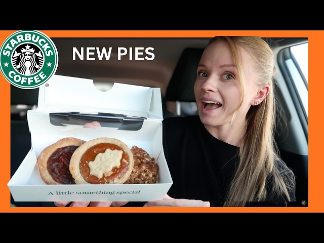 NEW Starbucks Mini Pies Pumpkin Pie, Pecan Pie, Apple Crumble  review