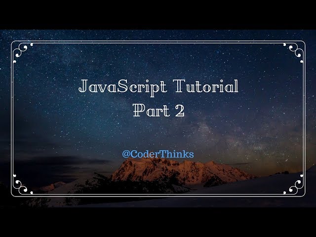 JavaScript Tutorial part 2