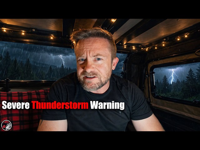 ⛈️ Truck Camping When a Severe Storm Strikes - Heavy Rain Camping