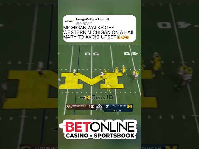 MICHIGAN BREAKS WESTERN MICHIGANS HEARTS IN THE LAST SECOND OF THE GAME ARE YOU KIDDING ME?!?!