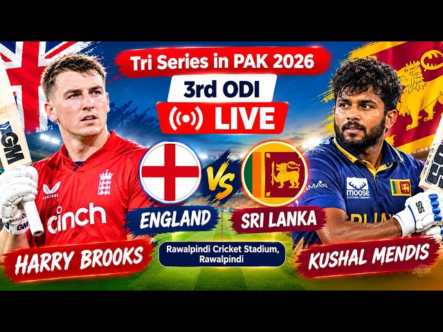🔴 ENG vs SL LIVE | England  vs Srilanka | UAE ODI Tri-Series 2026