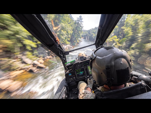Inside an AH-64 Apache at 15ft | 360° Cockpit POV