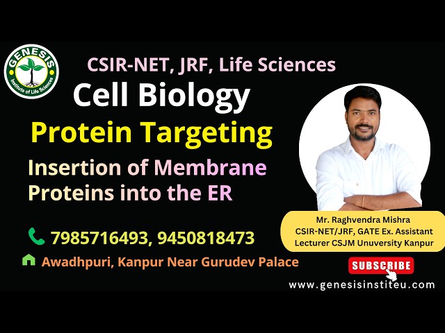 Insertion of Membrane Proteins into the ER | #genesis_institute#csir#csirnet#lifescience
