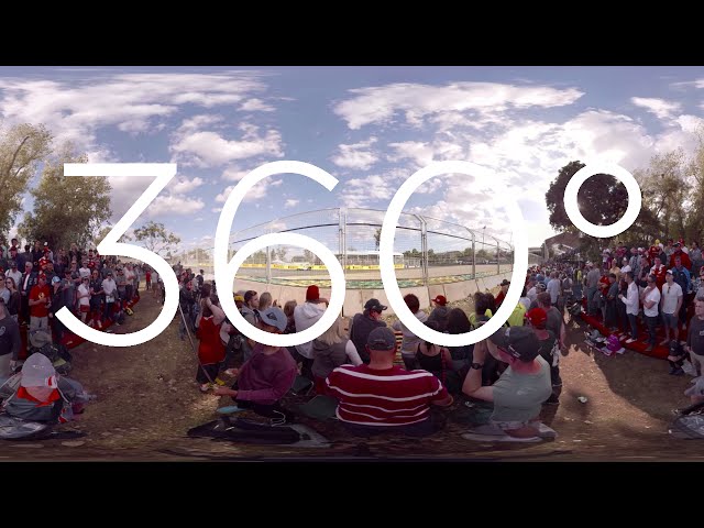 360° VIDEO - 2016 Formula 1 Australian Grand Prix Trackside Between Turn 3 & 4