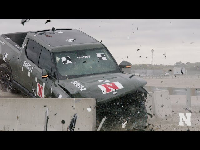 EV Crash Test by UNL's Midwest Roadside Safety Facility