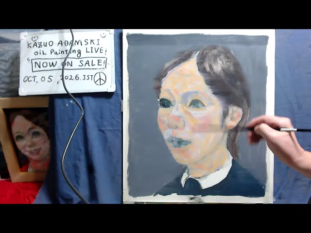 Oil painting portrait day 2  op1758-2   [LIVE]--  "Contemporary art"