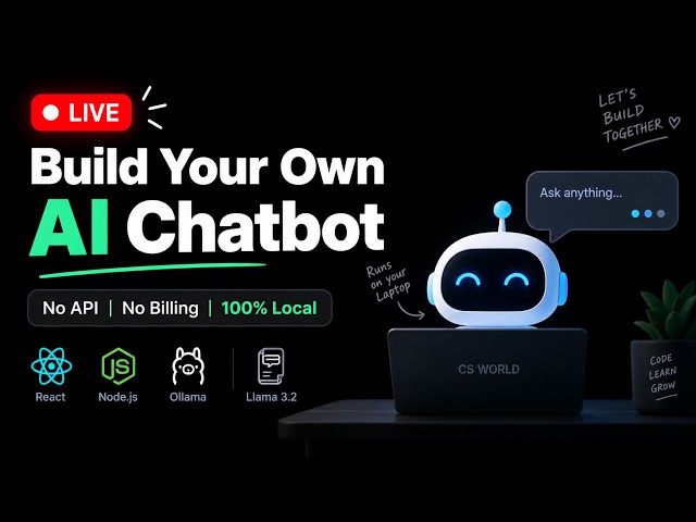 Build a Local AI Chatbot 🤖 | React + Node.js + Ollama
