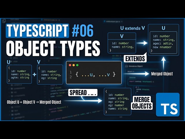 TypeScript #06 | Object Types & Extending Types | Spread Operator & Merging Objects