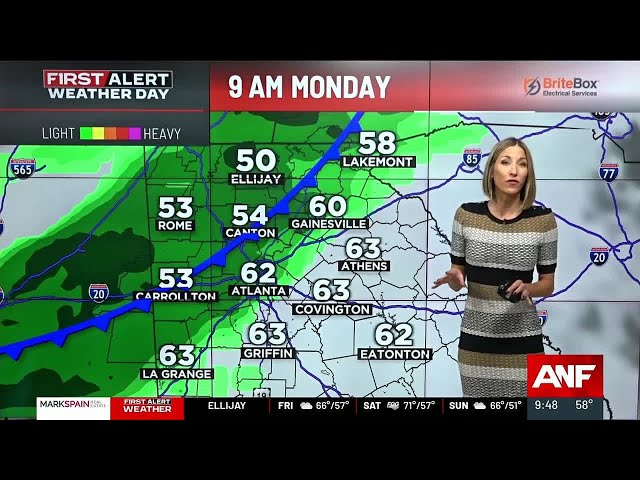 First Alert Forecast: Staying warm ahead of Monday's cold front