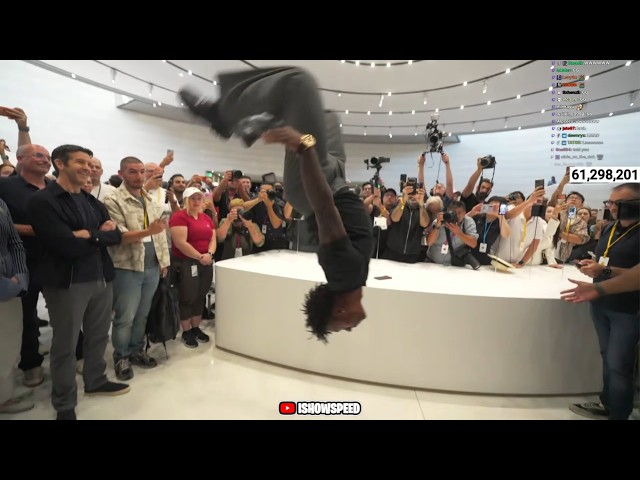 iShowSpeed BACKFLIPS While Holding The Brand New Foldable iPhone Duo 🤯