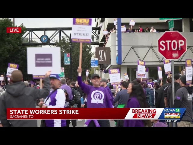 California state workers in Sacramento strike over contract disputes