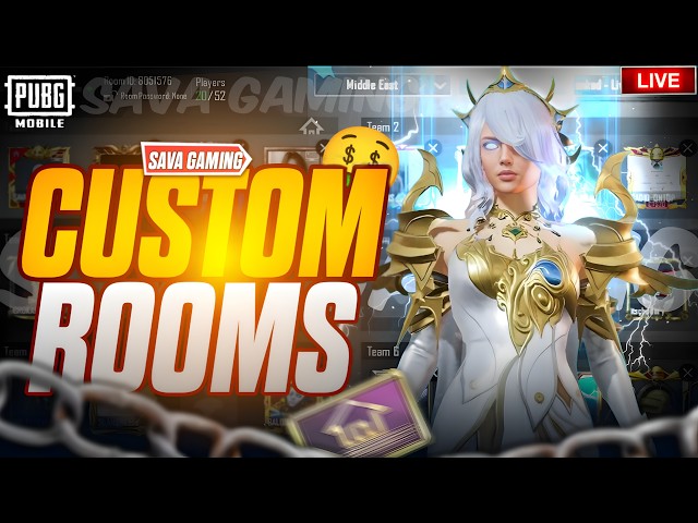 CUSTOM ROOMS | CASH GIVEAWAY PUBG MOBILE LIVE | SAVA GAMING