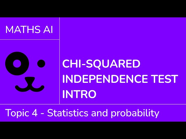 Chi-squared independence test intro [IB Maths AI SL/HL]
