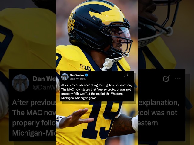 Western Michigan PROTESTS Game after Michigan Didn't Follow Replay Protocol