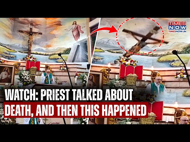 Ecuador Shocking Video: Priest Dies As Massive Crucifix Falls On Him During Mass| Horrific Visuals