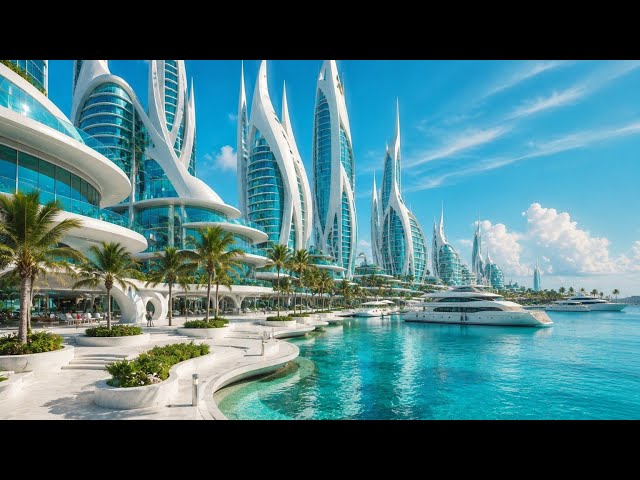 Paradise Futuristic Coastal Metropolis | Ultra Luxury Smart City in 8K HDR | Dream Marina