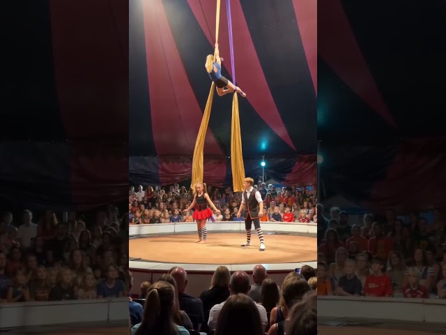 She Turned the Air Into Her Own Playground! 🤯 #foryou #circus #aerialsilkslove