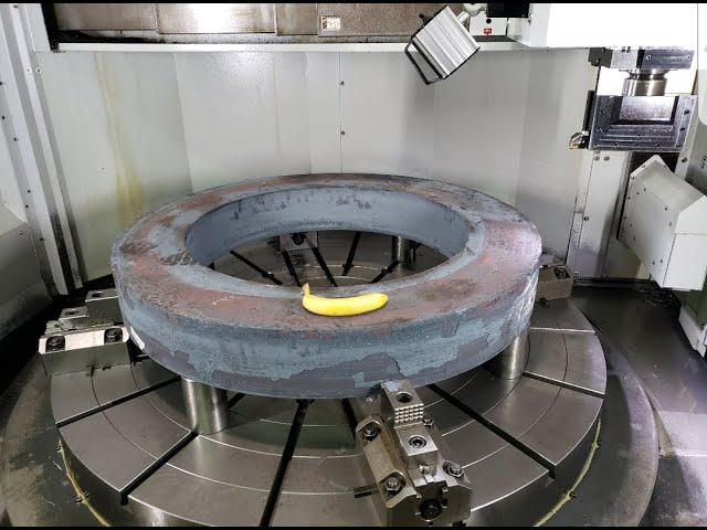 CNC VTL / Retainer Ring /  Rough and finish turning (Pierścień ustalający, tokarka karuzelowa cnc)