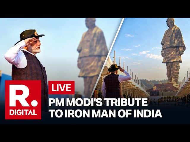 LIVE: PM Modi Pays Floral Tribute to Sardar Patel at Statue Of Unity in Kevadia, Gujarat