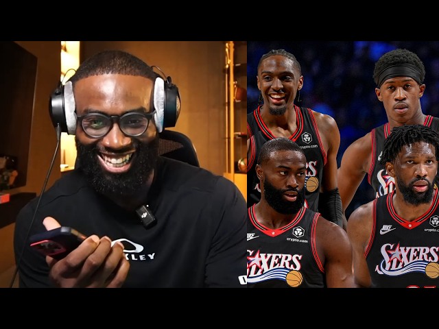 Jaylen Brown calls Tyrese Maxey and VJ Edgecombe on stream after trade to 76ers