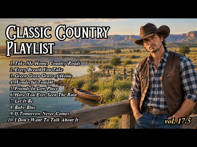 Classic Country Music Timeless 60s 70s 80s - Take Me Home Country Road, Let It Be, Wonderful Tonight