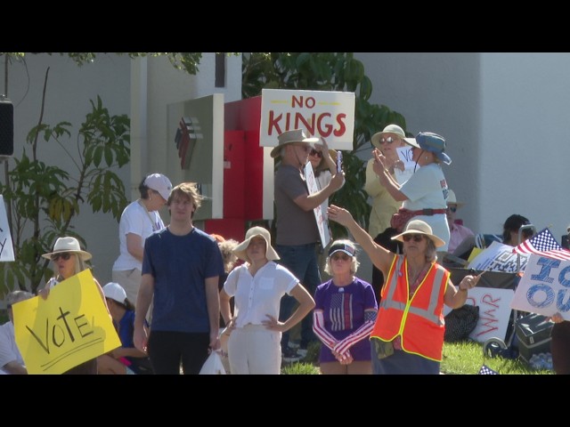 'No Kings' protesters return to San Diego County with early-voting push