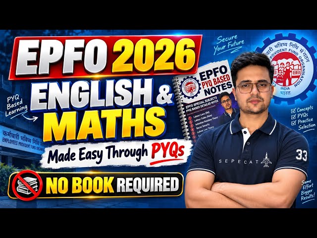 EPFO 2026 🔥🤯 English & Maths Nowww Easyy through PYQs 😎💯