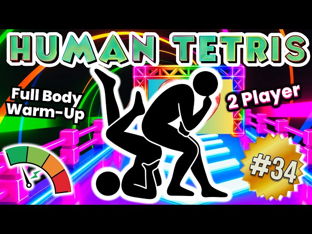 HUMAN TETRIS x 2 PLAYERS 🔥 | Ultimate Duo Challenge | Interactive Warm Up #34