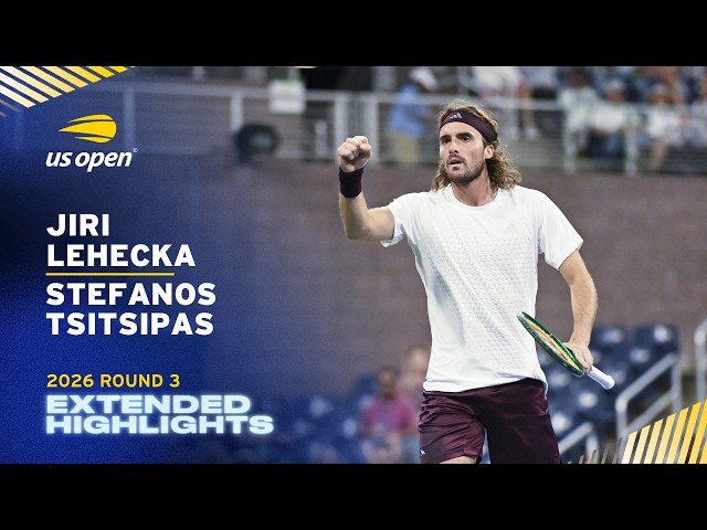Jiri Lehecka vs. Stefanos Tsitsipas Extended Highlights | 2026 US Open Round 3
