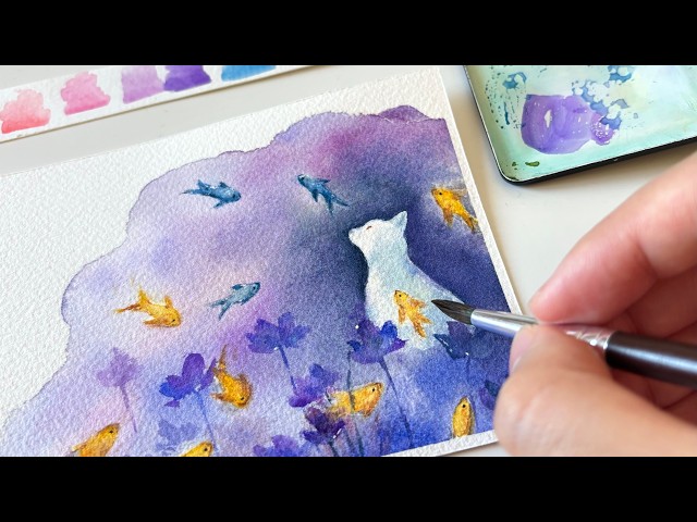 Relaxing Paint With Me ✧ The Most Satisfying Watercolor Trick