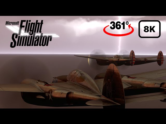 MSFS [8K|360°] - Formation Flying over the English Channel (P-38L by FlyingIron)