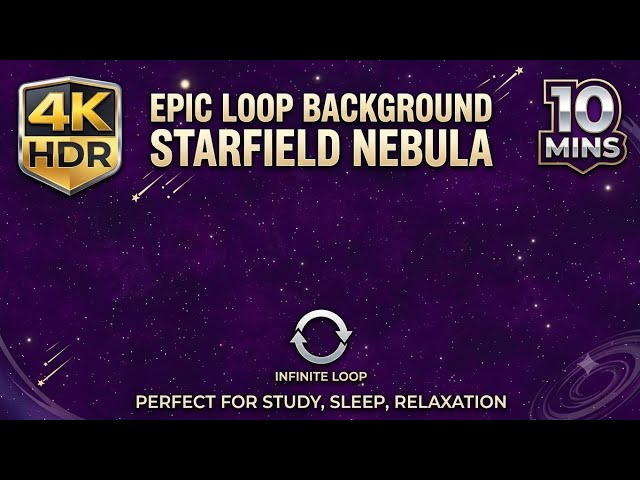 Star Field Nebula Loop Background ♾️