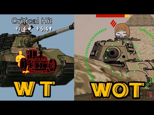 KING TIGER in Warthunder VS Worldoftanks