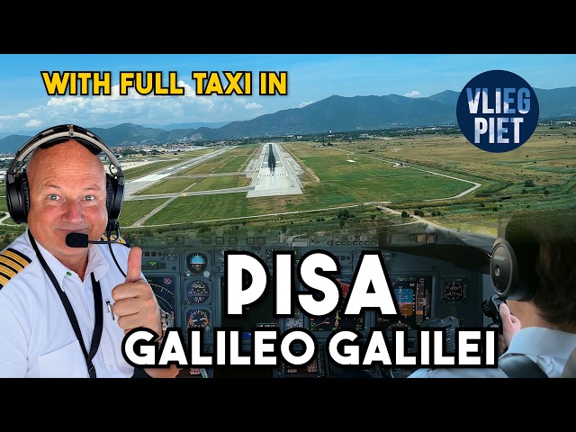 Boeing 737 Landing in Pisa | High on Approach & Tailwind on Final | Full taxi in | Cockpit View