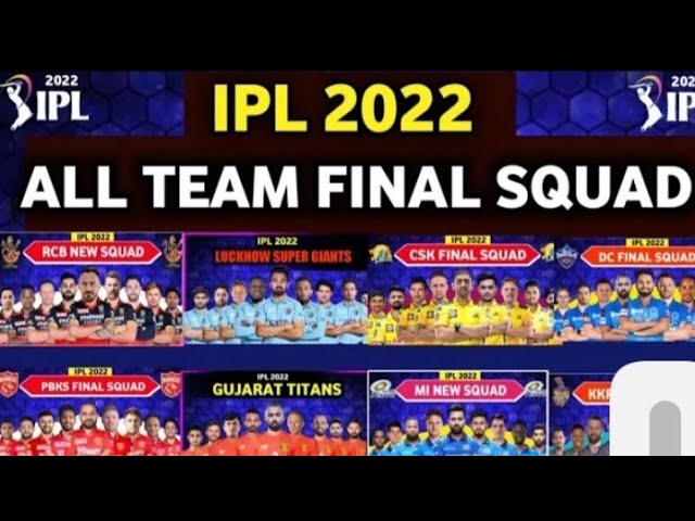 IPL 2022 All team squad