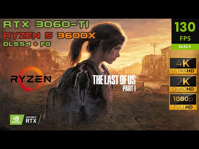 The Last Of US Part 1 | Max Settings | DLSS4 + FG | RTX 3060 Ti | 4K, 1440p,1080p