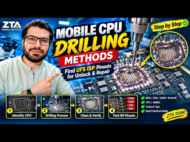 Mobile CPU Drilling Masterclass | Finding UFS ISP Pinouts for Unlock & Repair | Part 1