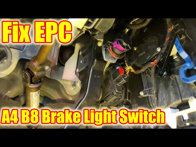 Audi A4 B8 2.0T Replace Brake Light Switch 8K2 TFSI CAEB Fix EPC (Actual R+R of switch at 14:40)